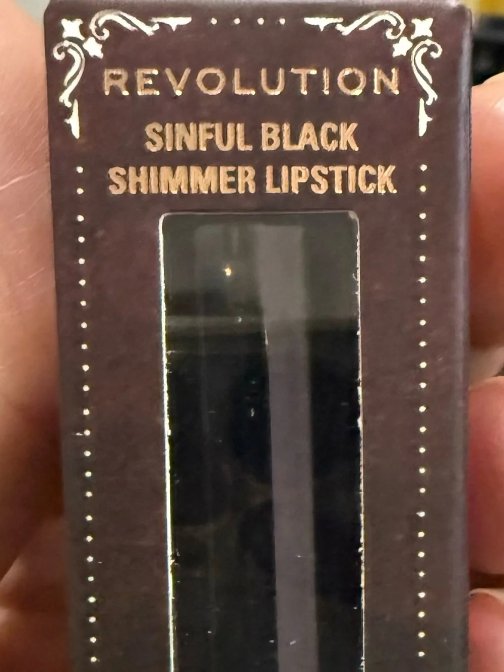 Revolution Sinful Black Shimmer Lipstick